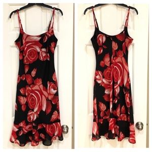 🛍️Jonathon Martin Red/Black Floral Dress 7